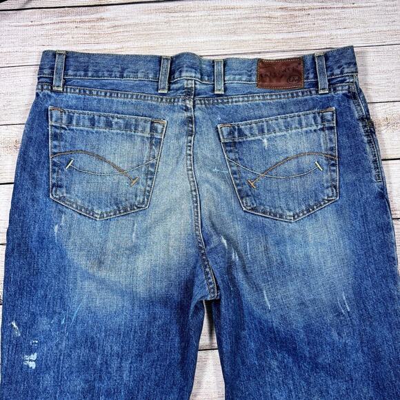 East West East/West Distressed Button Fly Mens Denim Jeans Size 38 *Flaws* - Picture 12 of 16